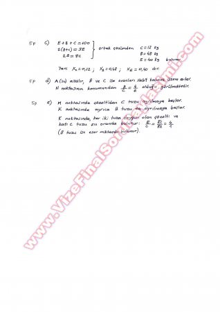 Fizikokimya-3 Final Sınav Soruları