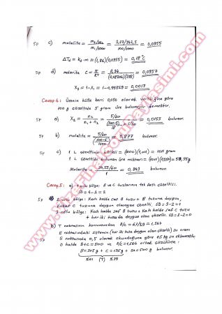 Fizikokimya-3 Final Sınav Soruları