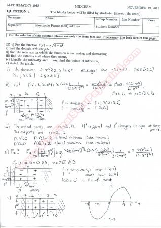 Matematik Vize Soruları - ( İTÜ )