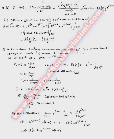 Analog İşaret İşleme Vize Soruları Ve Cevapları-2007