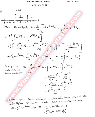 Analog İşaret İşleme Vize Soruları Ve Cevapları-2007