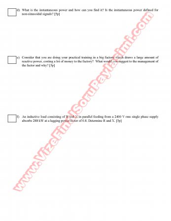 Elektrik Dağıtım Sistemleri Final Soruları-2012