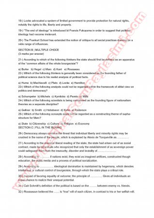 Siyaset Bilimi-1 Final Soruları