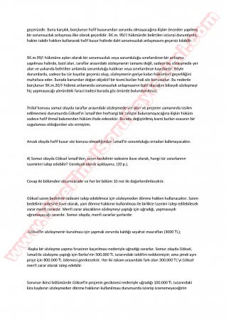 Borçlar Hukuku Final Soruları Ve Cevapları