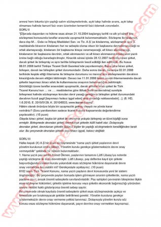 Ticaret Hukuku Final Soruları Ve Cevapları-2012