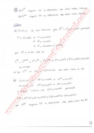 Sayılar Teorisi Final Soruları Ve Cevapları-2014