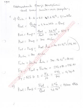 Elektromekanik Enerji Dönüşümü Final Soruları Gündüz