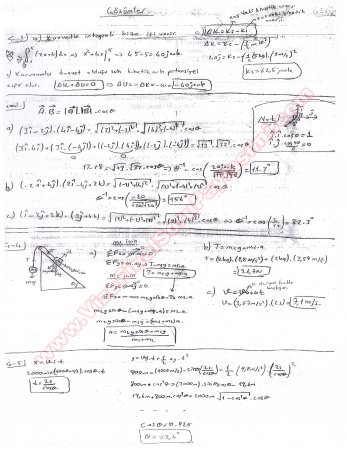 Genel Fizik 1 Final Sınav Soruları Jeoloji Mühendisliği 2011