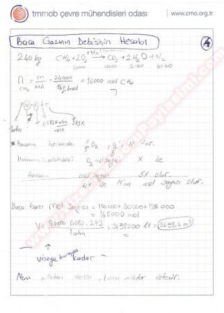 Hava Kirliliği ve Kontrolü -2 Mazeret Soruları ve Cevapları