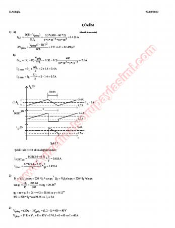 Güç Elektroniği Endüstriyel Uygulamaları Vize Soruları Ve Cevapları-2012