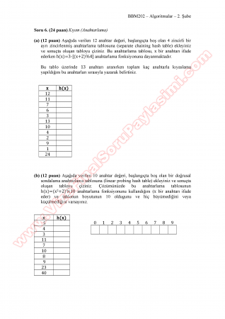 Algoritmalar Vize Soruları - 2013