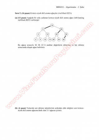 Algoritmalar Vize Soruları - 2013