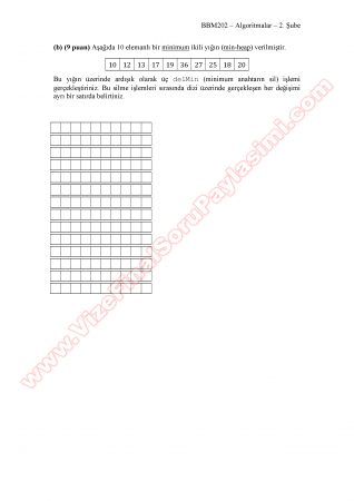 Algoritmalar Vize Soruları - 2013