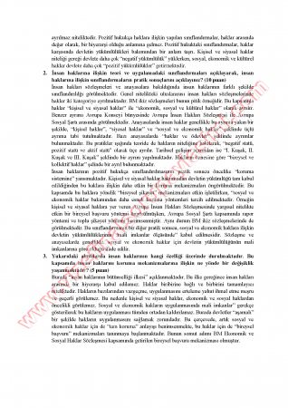 İnsan Hakları Hukuku Vize Soruları Ve Cevapları-2014