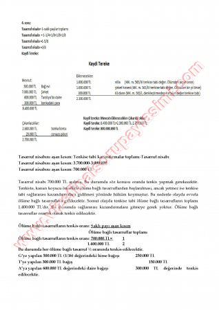 Miras Hukuku Final Soruları Ve Cevapları