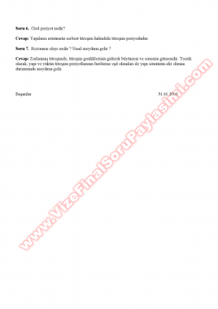 Deprem Mühendisliği İÖ Final Soruları - 2004