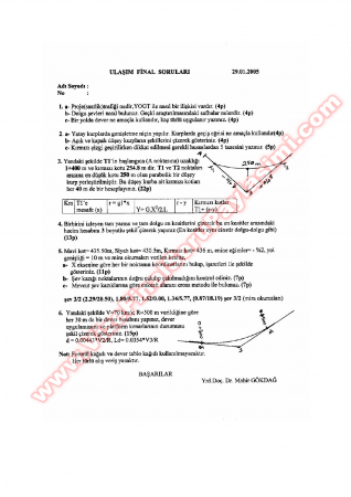 Ulaşım Vize Soruları -2004