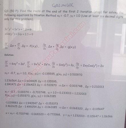 Sayısal Çözümleme Dersi 2.Vize Soruları