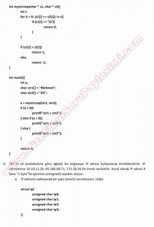 Algoritma ve Programlama -2 Vize Soruları ve Cevapları