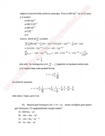 Matematik -2 Final Soruları Çözümleri