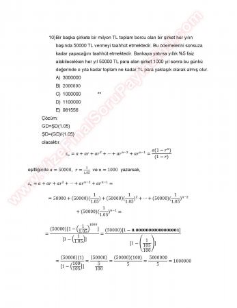 Matematik -2 Final Soruları Çözümleri