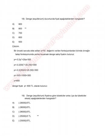 Matematik -2 Final Soruları Çözümleri