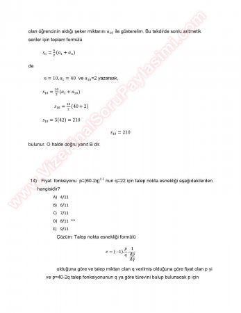 Matematik -2 Final Soruları Çözümleri