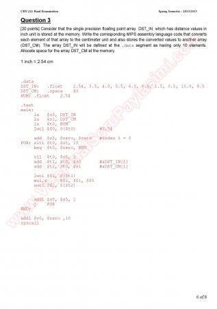 Computer Organizations Final Question And Answers