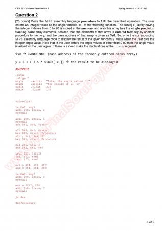 Computer Organizations 2.Midterm Question And Answers