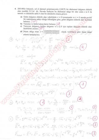 Elektromanyetik Dalga Teorisi Final Soru Ve Çözümleri