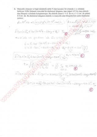 Elektromanyetik Dalga Teorisi Vize Soru Ve Çözümleri