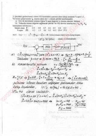 Kontrol Teorisi Final Çözümleri