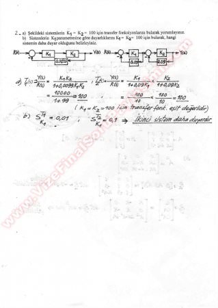 Kontrol Teorisi Final Çözümleri