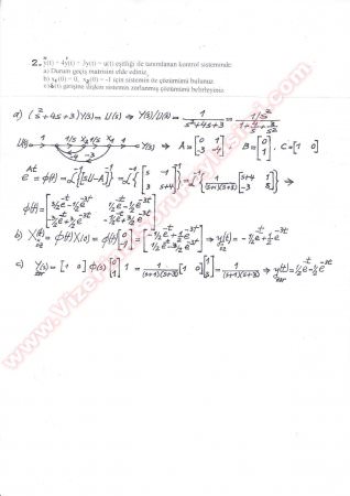 Kontrol Teorisi Vize Soruları Ve Çözümleri