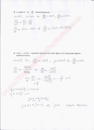 Matematik 1 Vize2 Soruları -2013