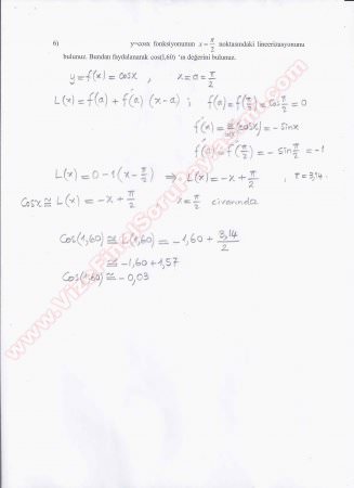 Matematik 1 Vize2 Soruları -2012