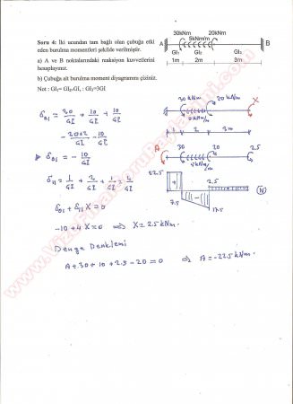 Mukavemet 1 Bütünleme Soruları Ve Çözümleri