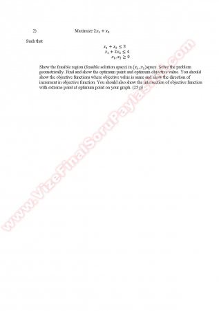 Operations Research Midterm Questions