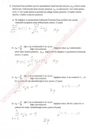 Sıralama Ve Çizelgeleme Vize2 Soruları Ve Çözümleri