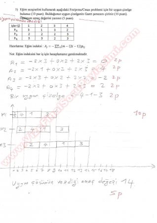 Sıralama Ve Çizelgeleme Vize2 Soruları Ve Çözümleri