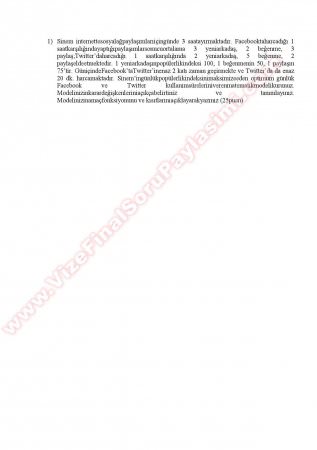 Yöneylem Araştırması Vize Soruları