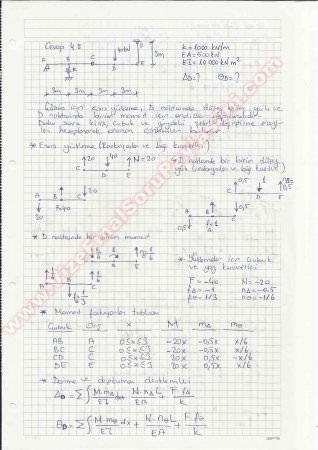Yapı Statiği 1 Bütünleme Cevapları  2013