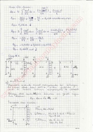 Yapı Statiği 1 Bütünleme Cevapları  2013