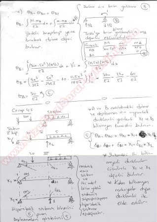 Yapı Statiği 1 Final Cevapları  2013