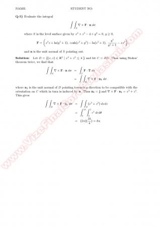 Calculus2 Final Solutions - 2008