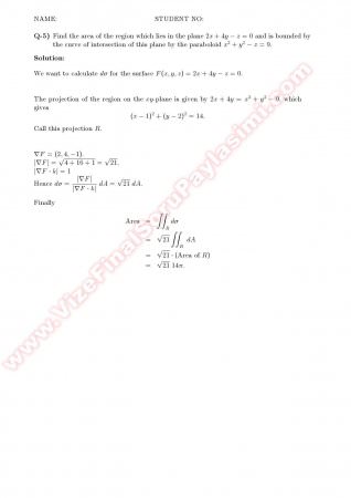 Calculus2 Final Solutions - 2010