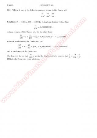 Abstract Mathematics1 Final Solutions -2008