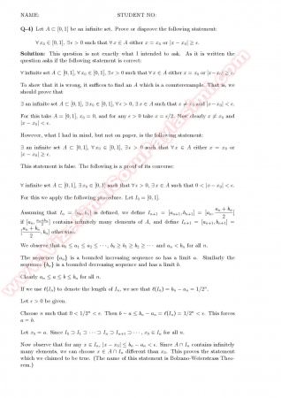 Abstract Mathematics1 Final Solutions -2008