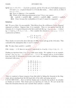 Abstract Mathematics1 Midterm Solutions -2008