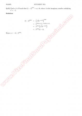 Abstract Mathematics1 Midterm2 Solutions -2008